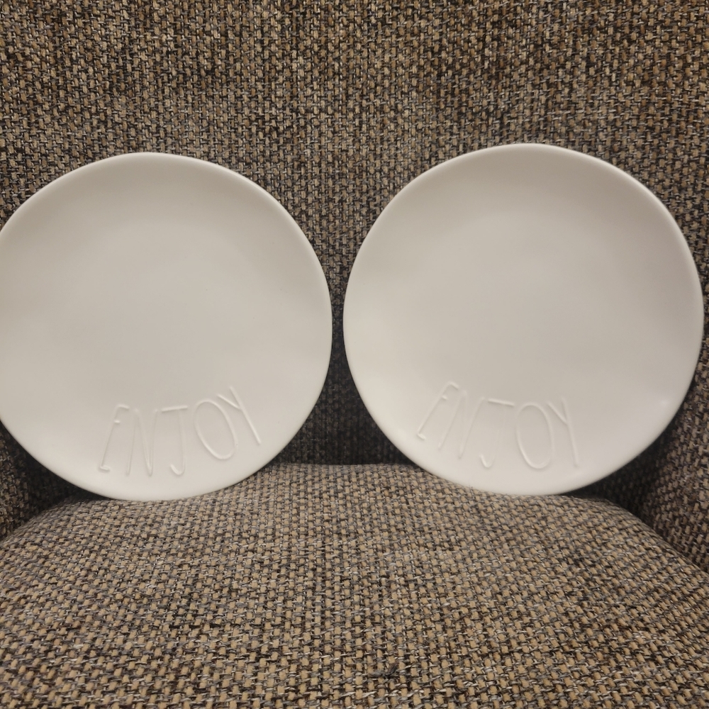 Rae Dunn Salad Plates "Enjoy"